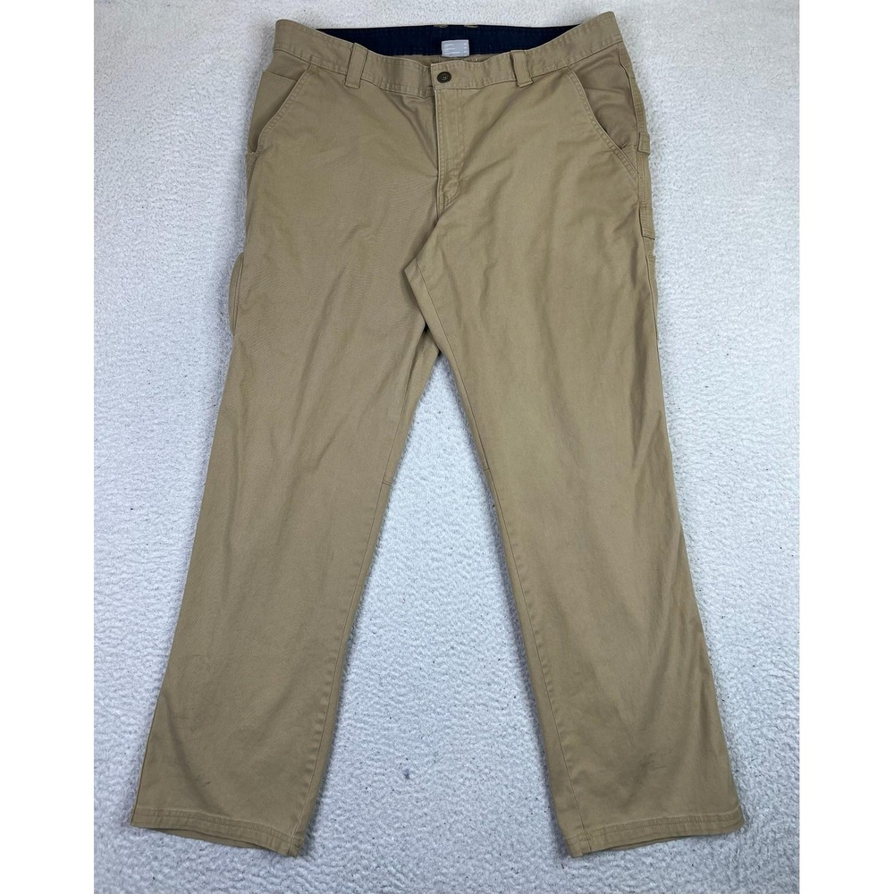 Columbia Pants Mens 38x32 (Fits 40x32) Khaki‎ Regular Fit Cotton Stretch Outdoor - Picture 2 of 12